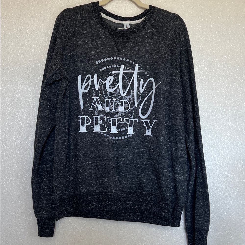 “Pretty and Petty” oversized sweater, size medium